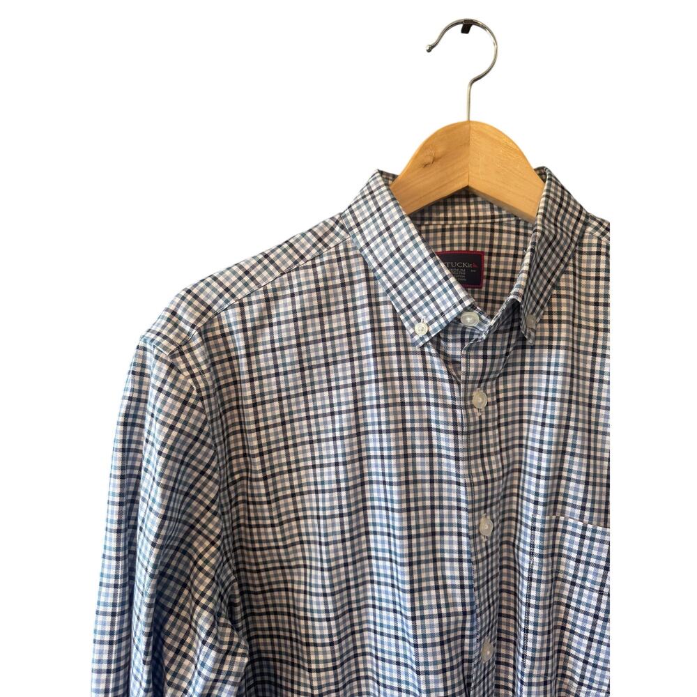 UNTUCKit | 100% Cotton Alberto Wrinkle Free Gingham Button Down | Size Medium